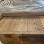 Ca. 75x Angelim Pedra regels , 45x68mm, lengte 150cm